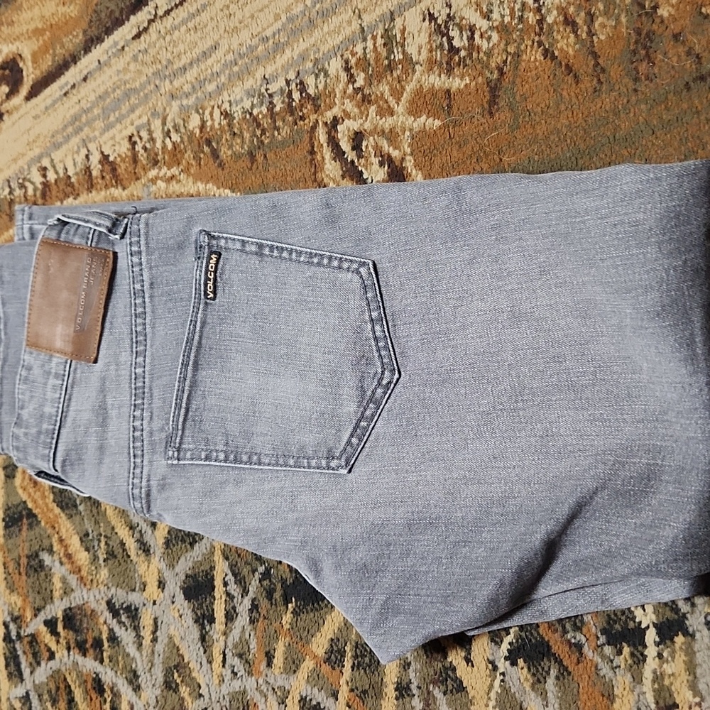Volcom Men's Charcoal Skinny Jeans - Picture 6 of 12
